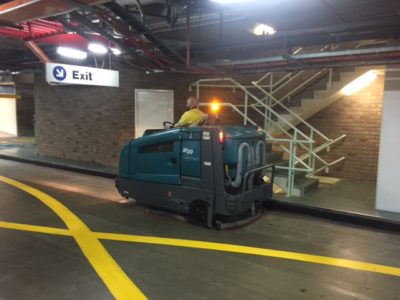 basement car park cleaning photo