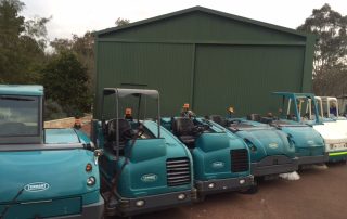 fleet of industrial cleaning machines