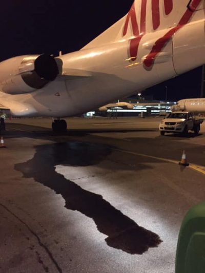 emergency oil spill at perth airport- wa sweeping and scrubbing